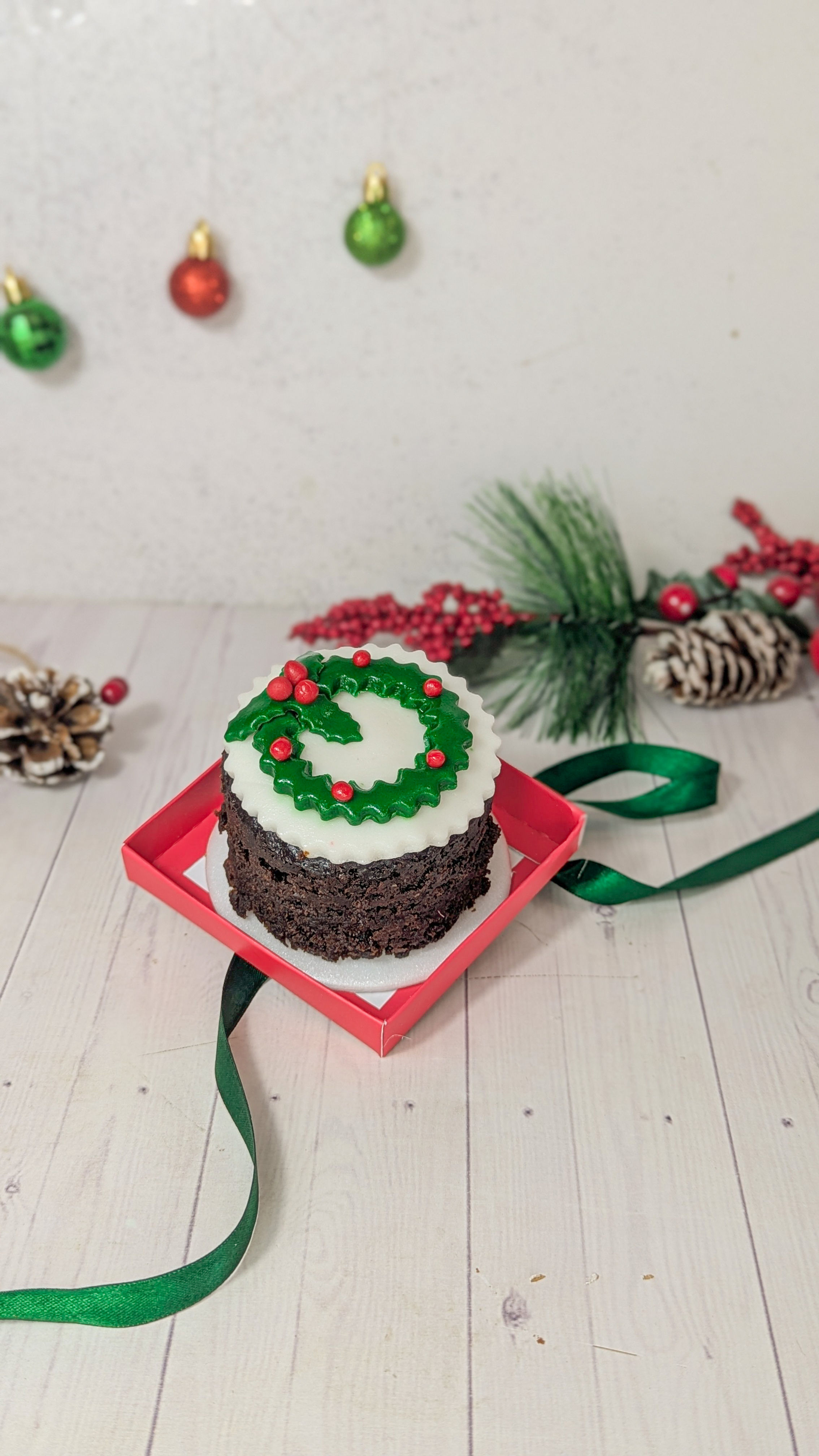 Torta corona navidad personal 