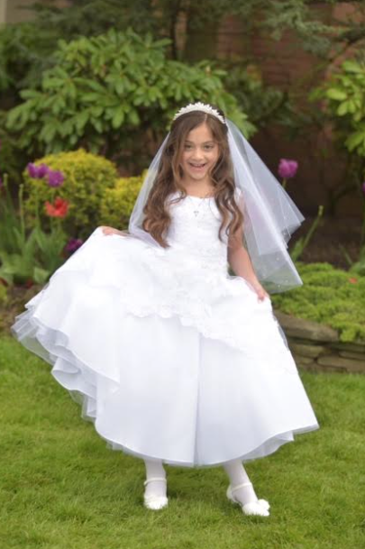 Dress from our Sweetie Pie Collection. Christie Helene Tiara & Veil