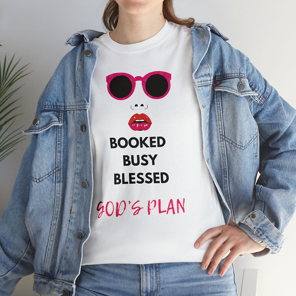 Thumbnail: BOOKED BUSY BLESSED T-SHIRTS