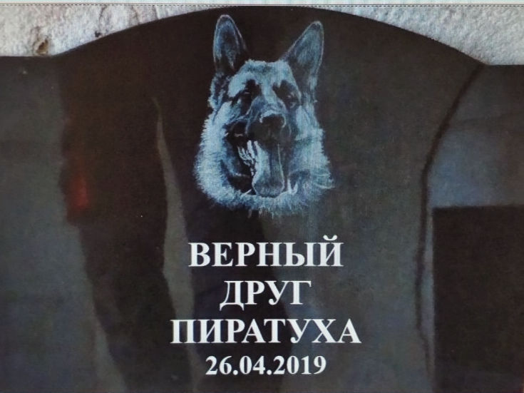 Гранитное надгробье для собаки