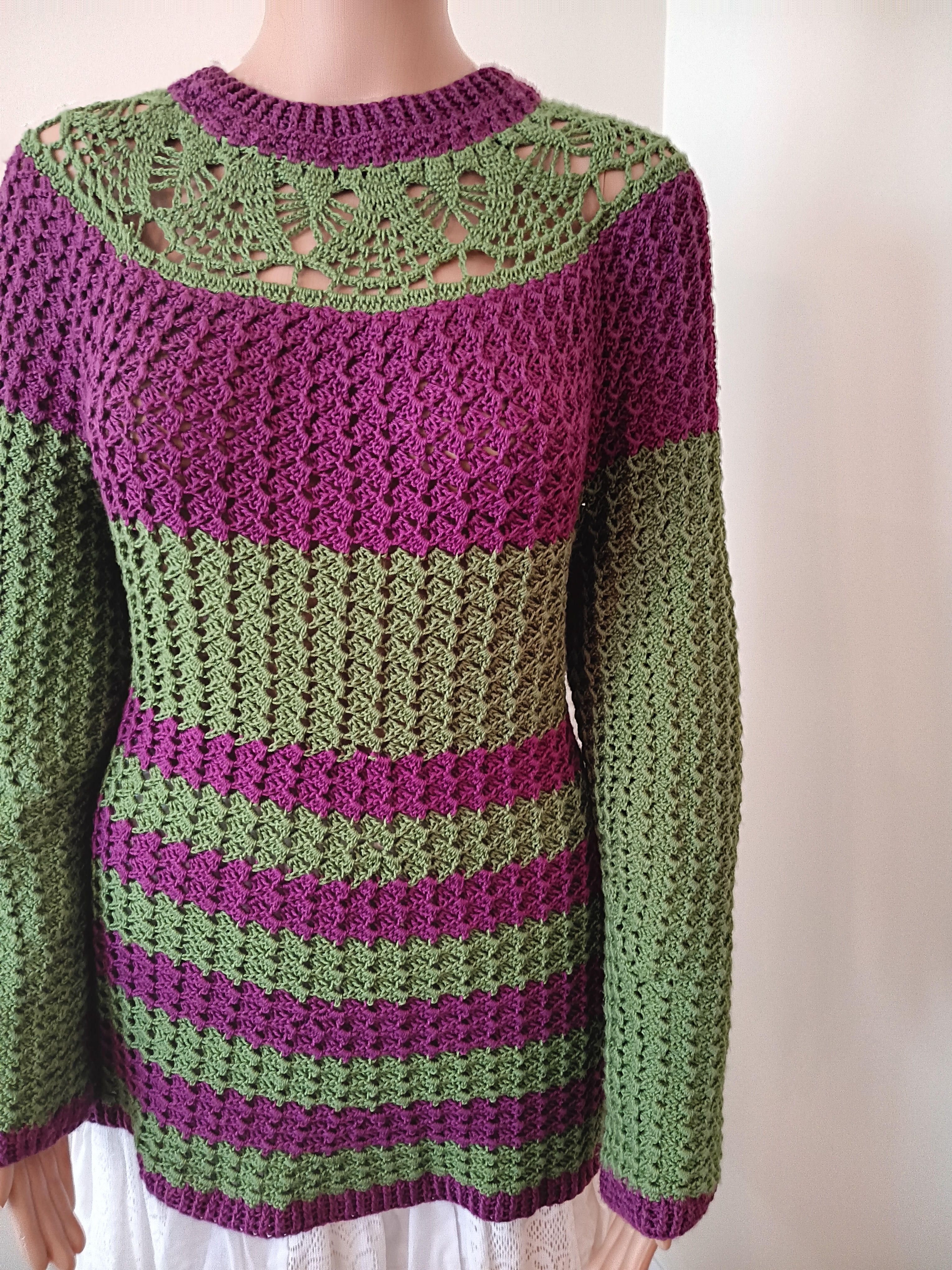 Model 7: Crochet Sweater