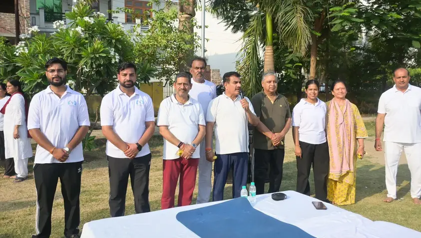 Meditation session during Yoga Day event
