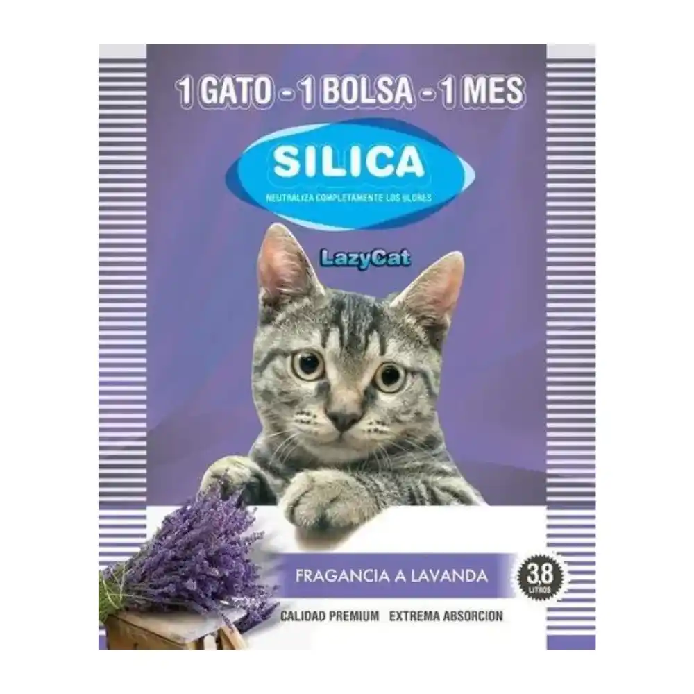 Lazy Cat Silica Lavanda 3,8 Lts Bacanes Pet Shop