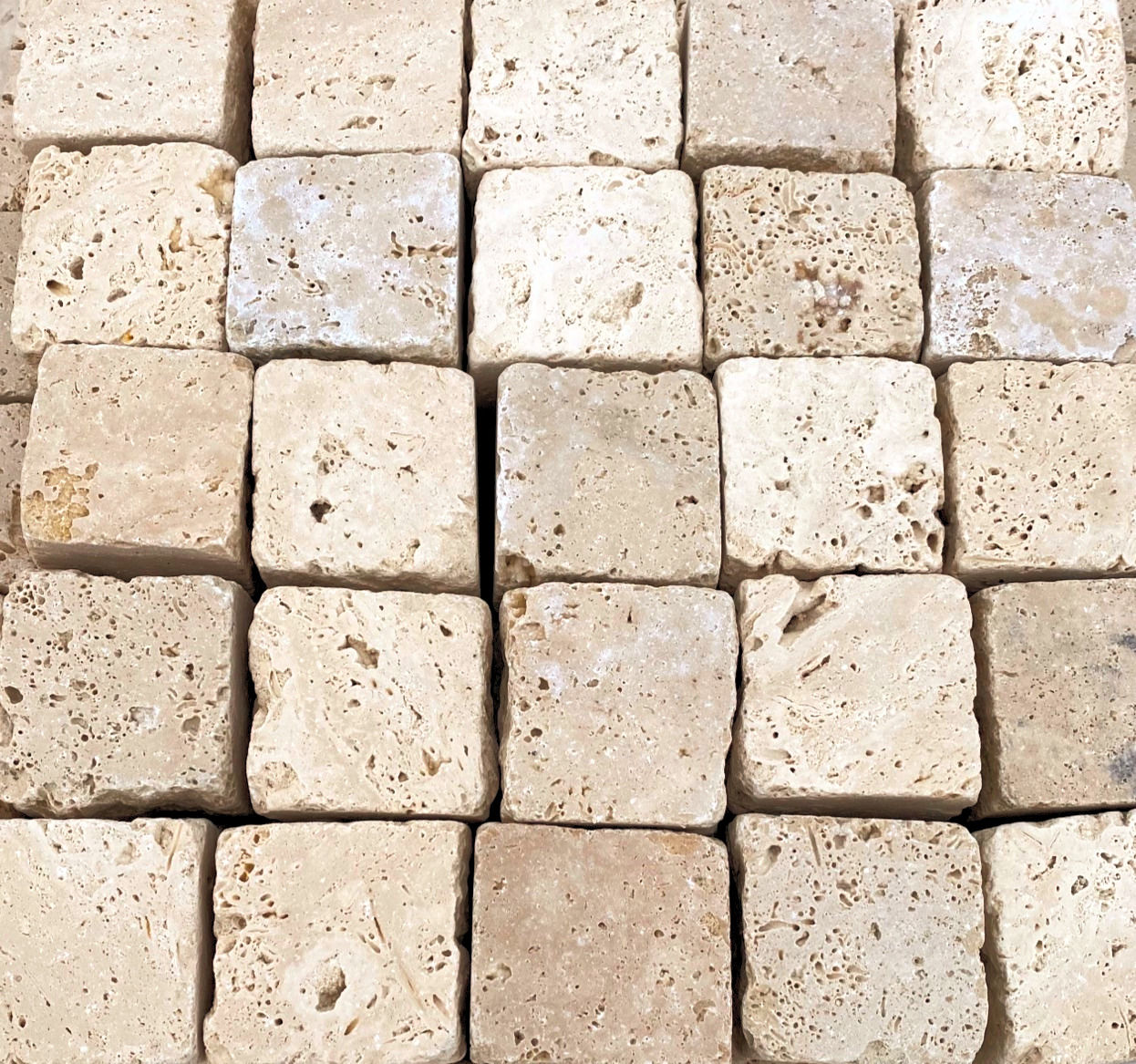Travertin Classic Pflastersteine getrommelt