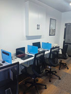 Modern seating with ample desk space, built for everyday efficiency.