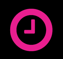 Clock Icon In Pink