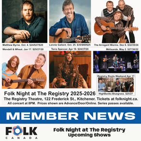 Folk Night at The Registry: Upcoming Shows