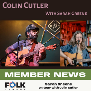 Sarah Greene: on tour with Colin Cutler