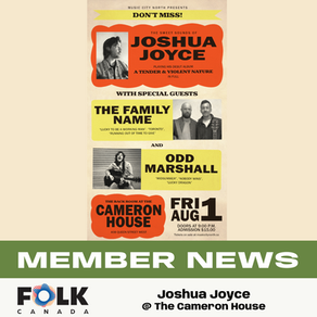 Joshua Joyce @ Cameron House Backroom