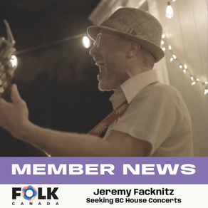 Jeremy Facknitz: Seeking BC House Concerts