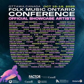Announcing the Official Showcase Line-up for the 2025 Folk Music Ontario Conference!