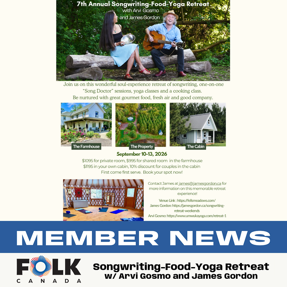 Songwriting-Food-Yoga Retreat w/ Arvi Gosmo and James Gordon