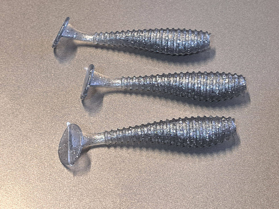 Thumbnail: 3.8" Ribbed Paddletail Swimbait - Pack of 7