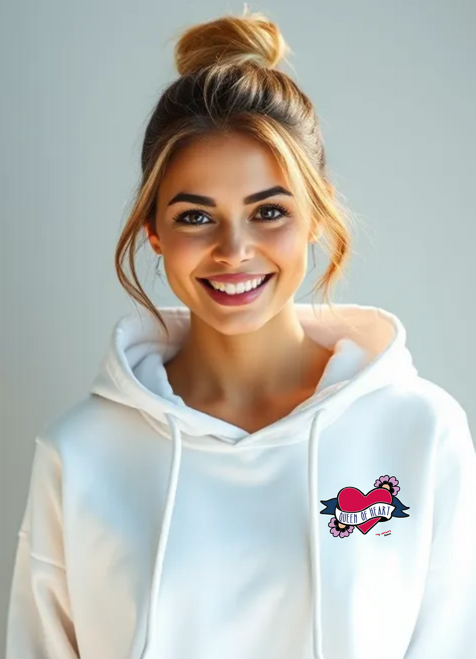Scopri la felpa biologica di lusso Queen of the heart. Abbigliamento di Lusso Sostenibile
