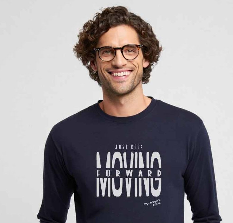 Miniature : T-shirt a manica lunga Just Keep Moving Forward di My Secret Soul, la moda etica e sostenibile