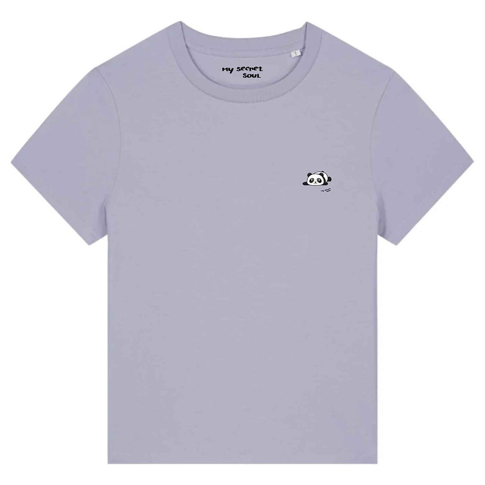 Miniature : T-shirt in cotone biologico con grafica Lazy Panda
