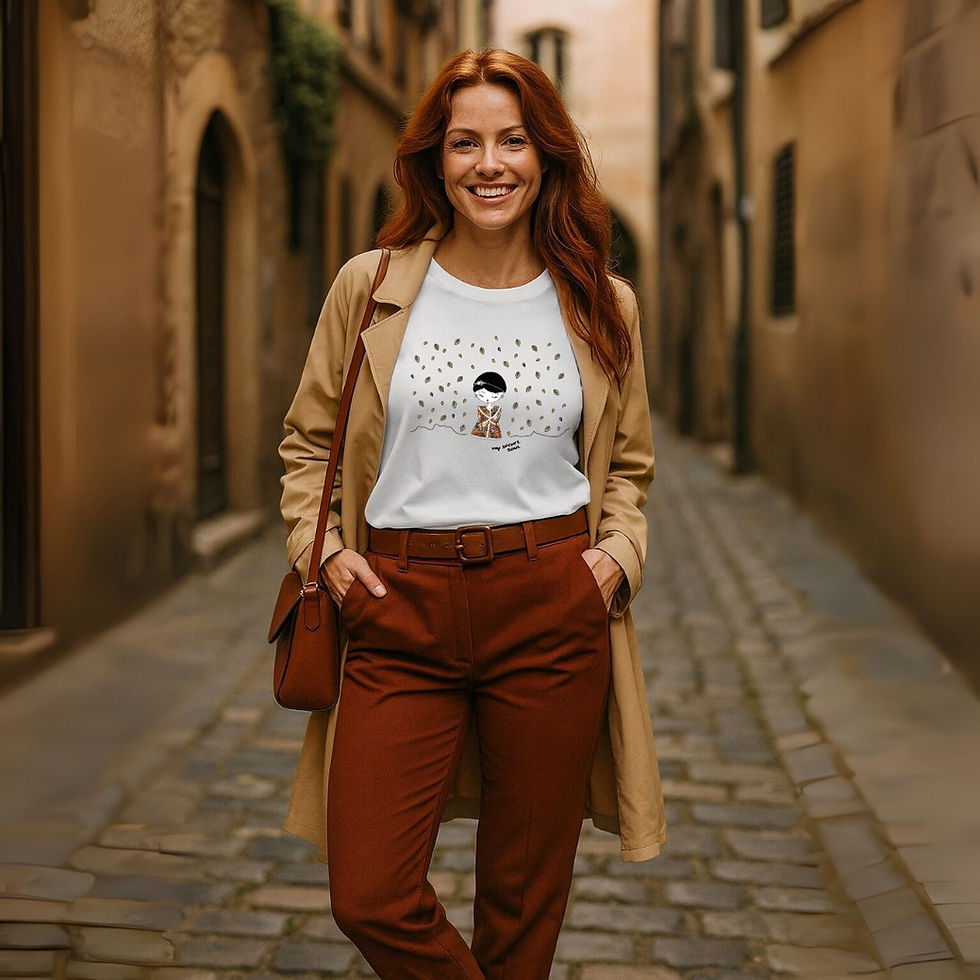 Miniatura: t-shirt biologica che celebra la bellezza del cambiamento