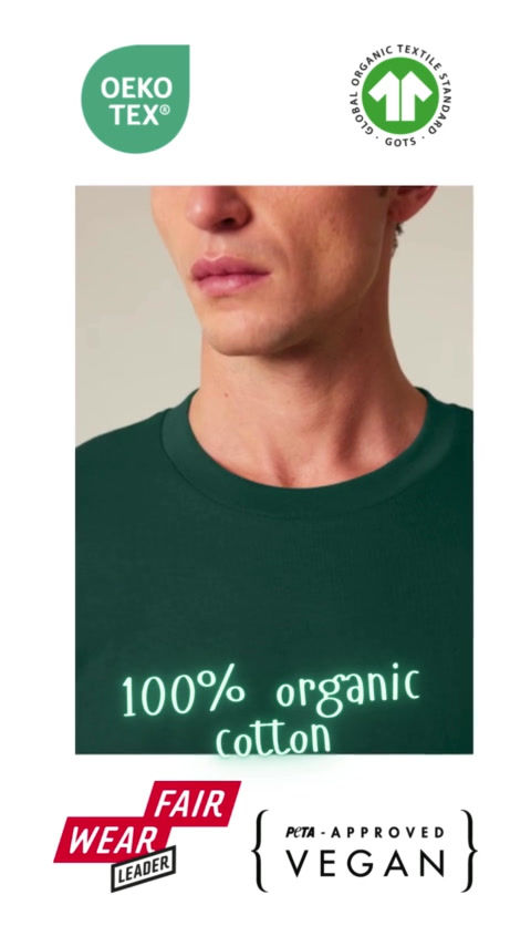 Thumbnail: T-shirt in cotone biologico con grafica Lazy Panda