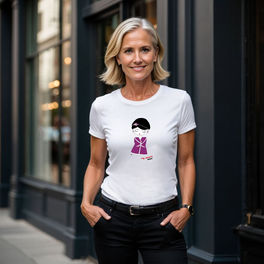 Simbolo di eleganza e resilienza, la t-shirt "Rose"