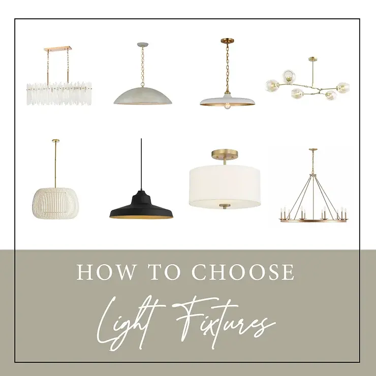 Interior Design Mood Board featuring light fixtures.