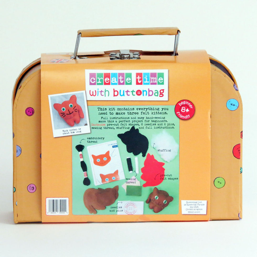 תמונה ממוזערת: Buttonbag ערכת תפירה לילדים חתלתולים