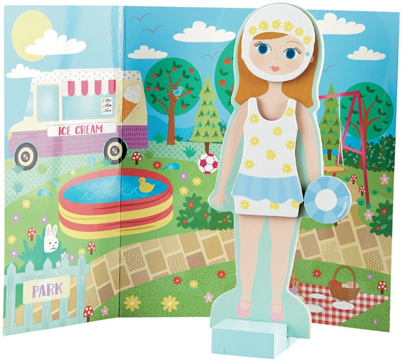 תמונה ממוזערת: משחק הלבשה מגנטי מעץ - אלסי