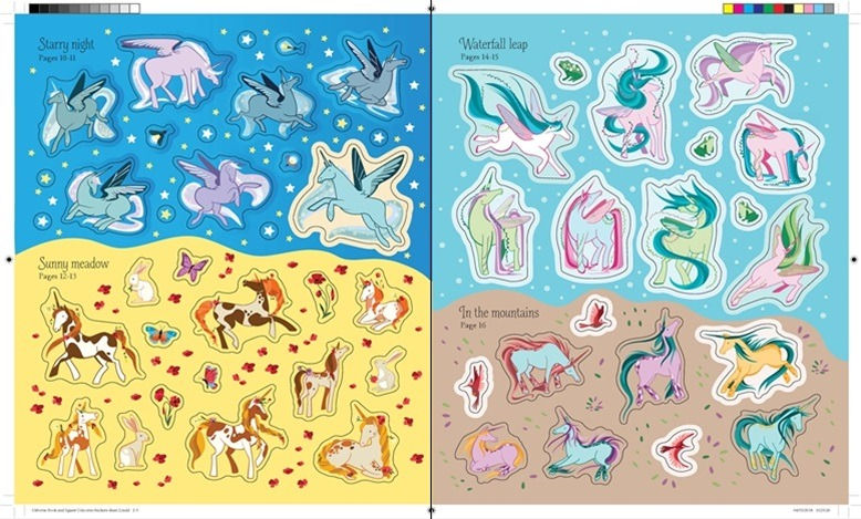 תמונה ממוזערת: פאזל וספר - 300 חלקים חדי קרן וחוברת מדבקות