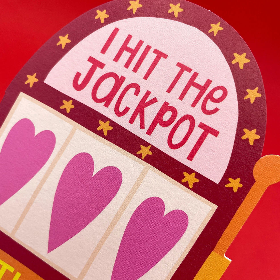 כרטיס ברכה קטן I Hit The Jackpot With You