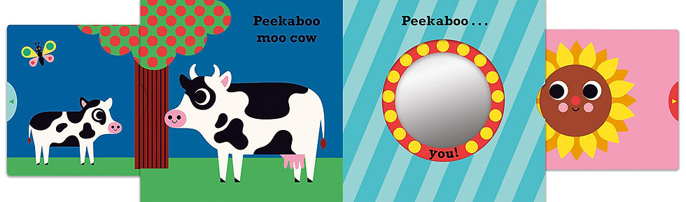 תמונה ממוזערת: ספר הזזה מי מציץ פרה Peekaboo Cow מבצע כריכות פגומות