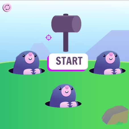 "Aplasta topo" animación interactiva