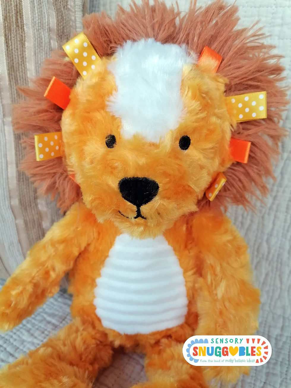 תמונה ממוזערת: בובת רכה לתינוק אריה תחושתי Snuggables