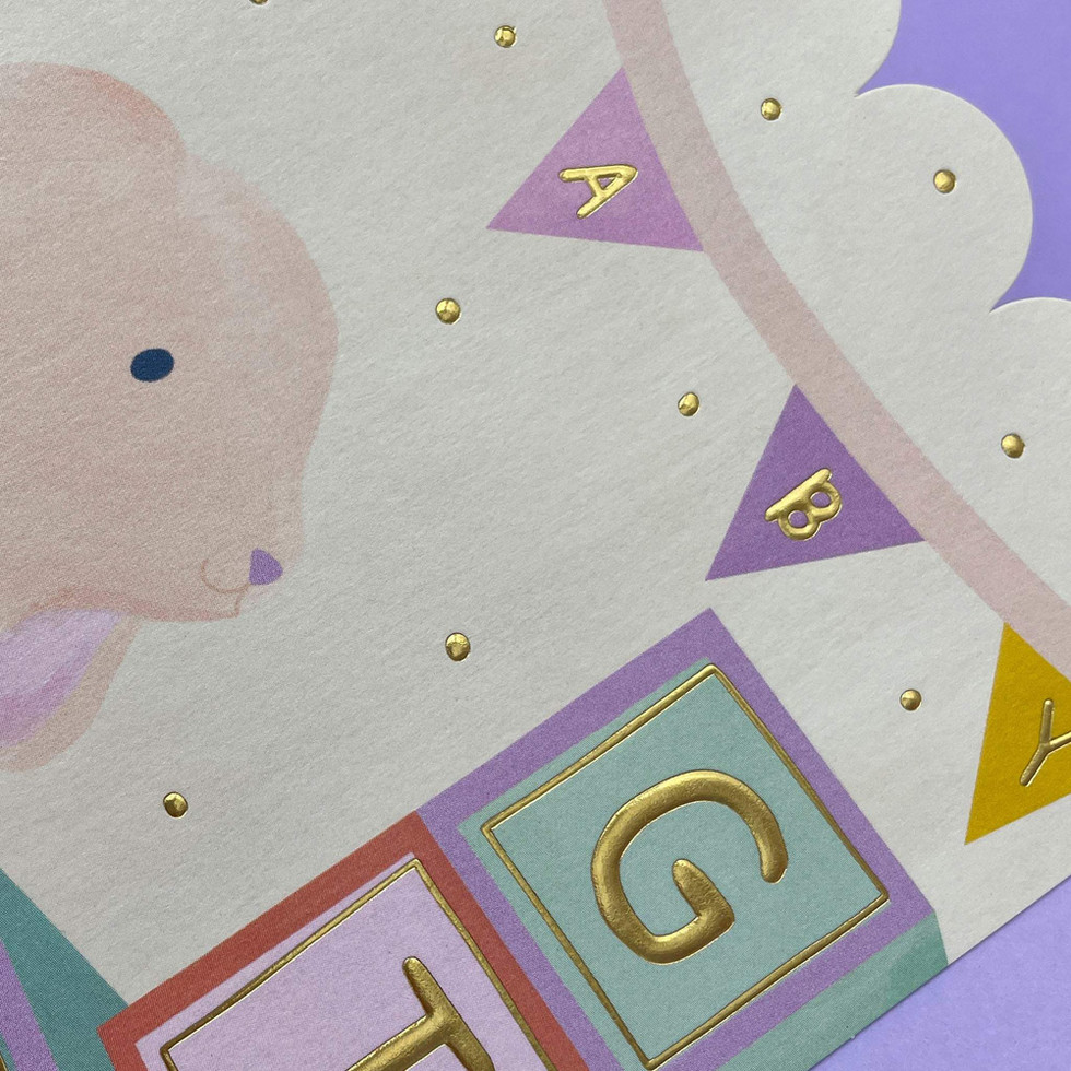 כרטיס ברכה Baby Girl' Rabbit