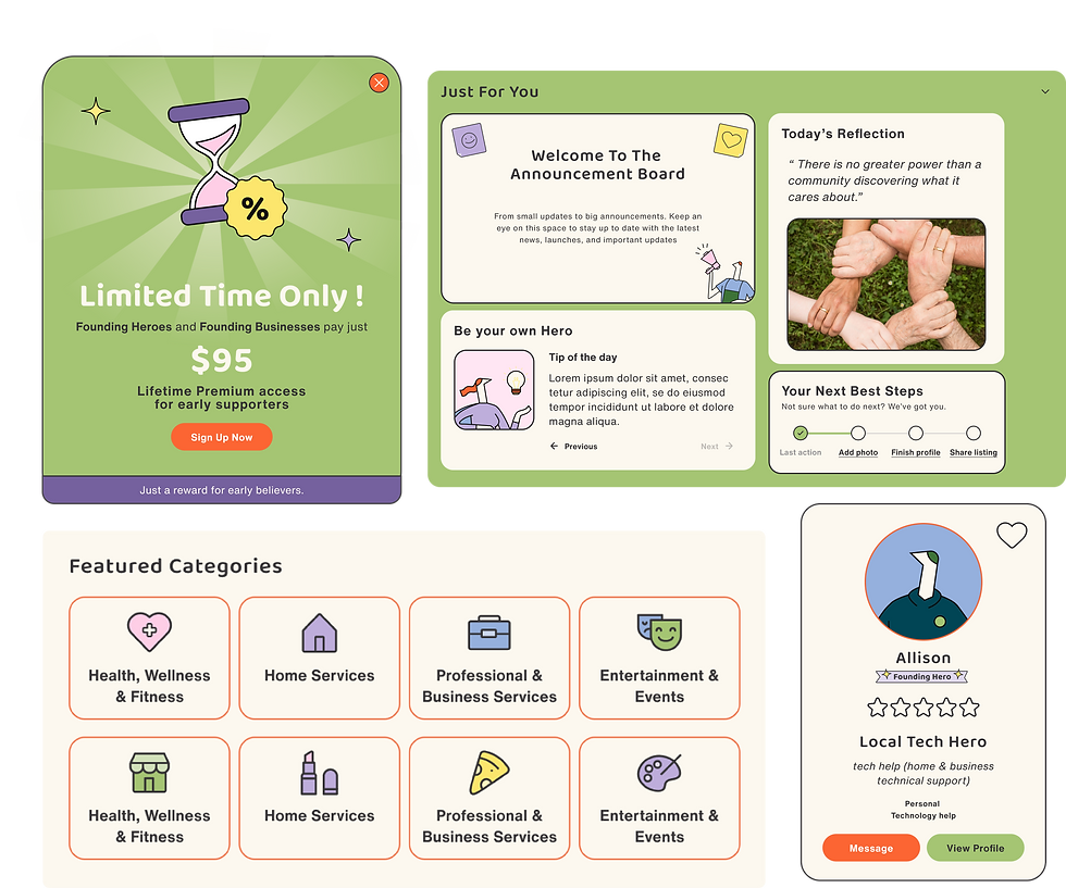 Cards, Pop up , icons