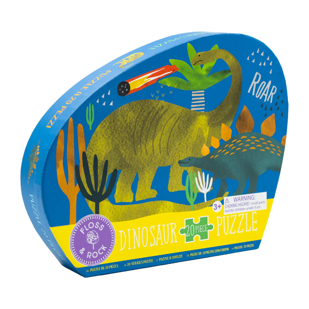 פאזל 20 חלקים מעוצב עם עיטורים כסופים - דינו