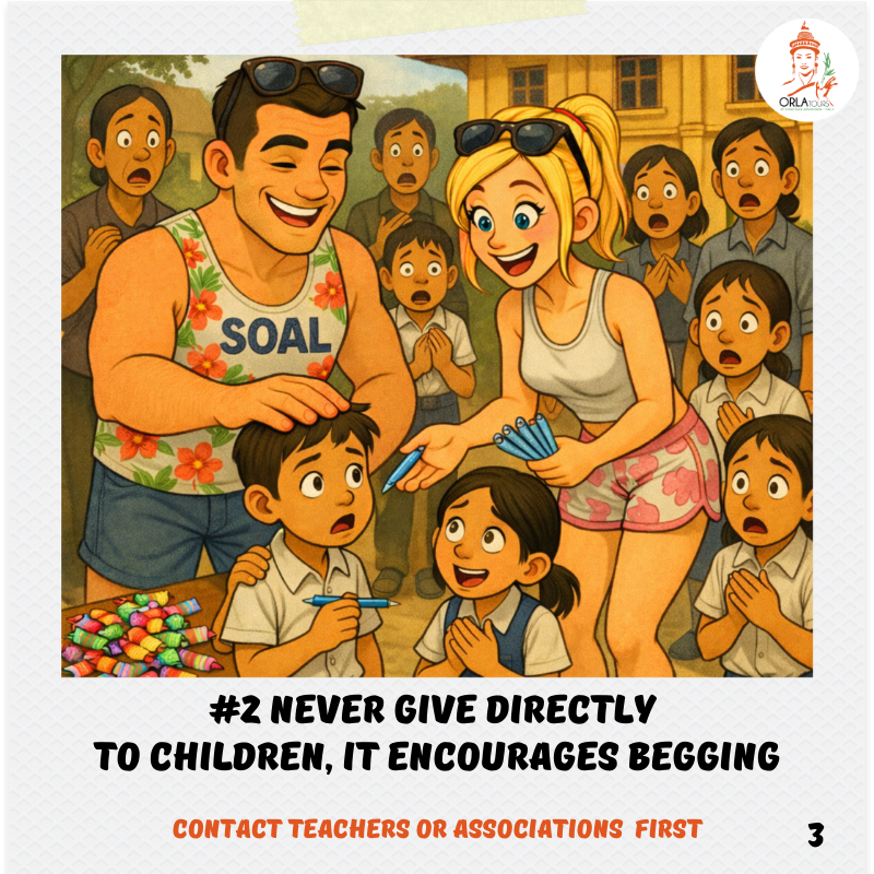 La donation // BD Don't Laos Orla tours