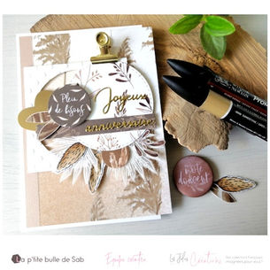 Carte "Joyeux anniversaire" par La p'tite bulle de Sab