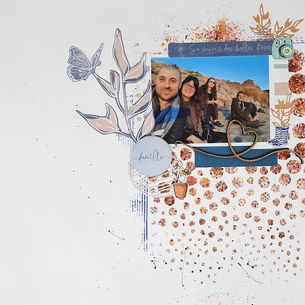 Page "Moments en famille" réalisée par Vanillore Scrap