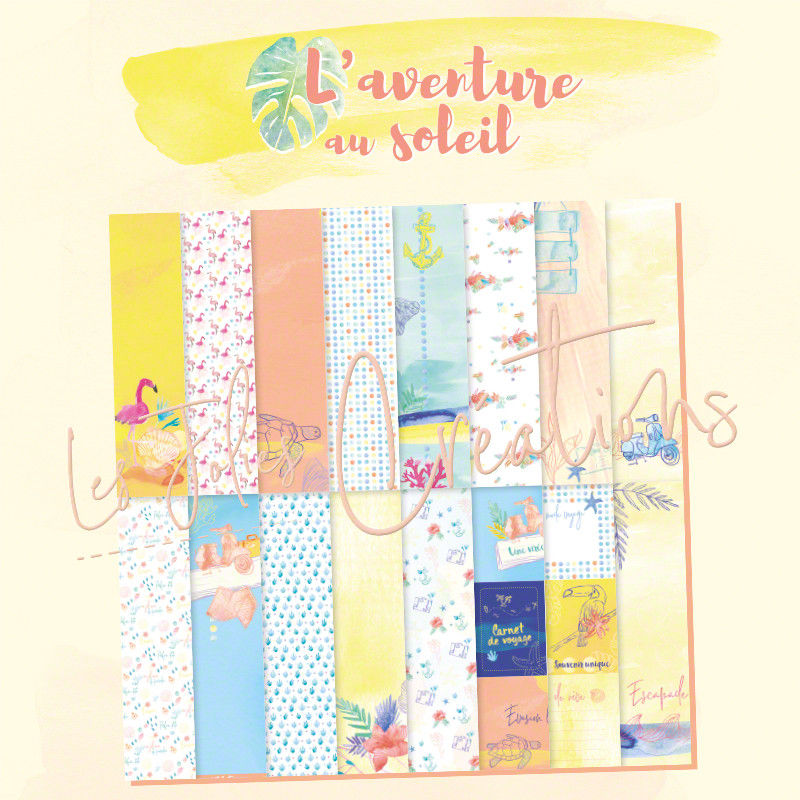 Collection de papiers "L'aventure au soleil"