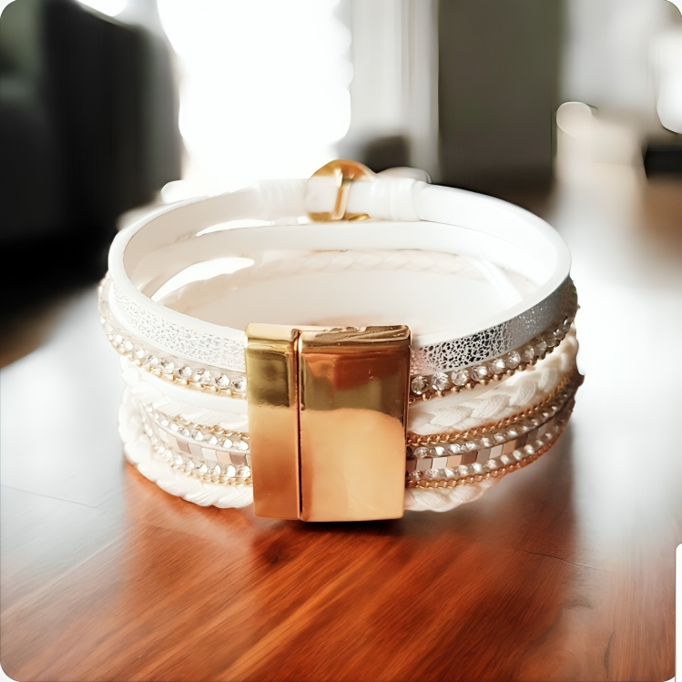 Thumbnail: Layers of Leather Women Bracelet