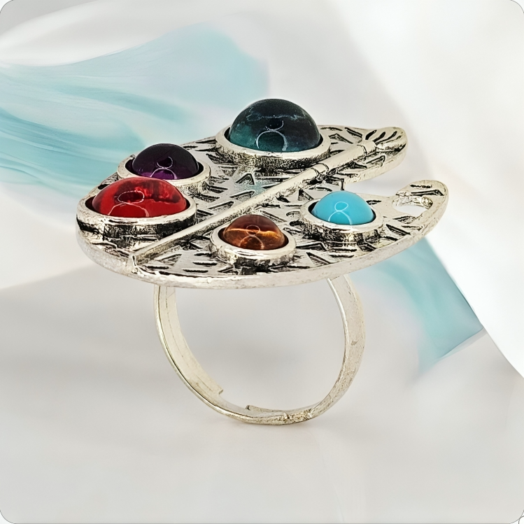 Thumbnail: Painter Ink Tray Stainless Steel Adjustable Ring