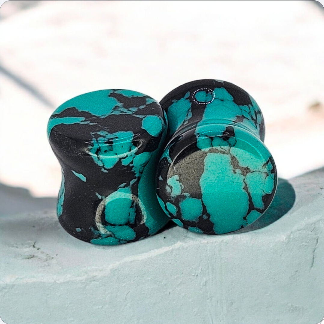 Punk Ear Tunnel Plugs Gauges from Natural Stones