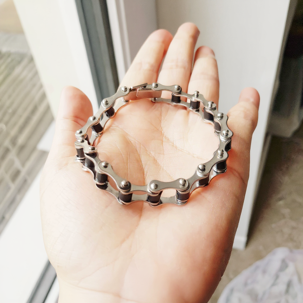 Punk Rock Biker Chain Stainless Steel Bracelet, 18 gram