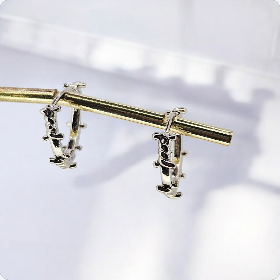 Punk Thorn Hoop Stainless Steel Earrings