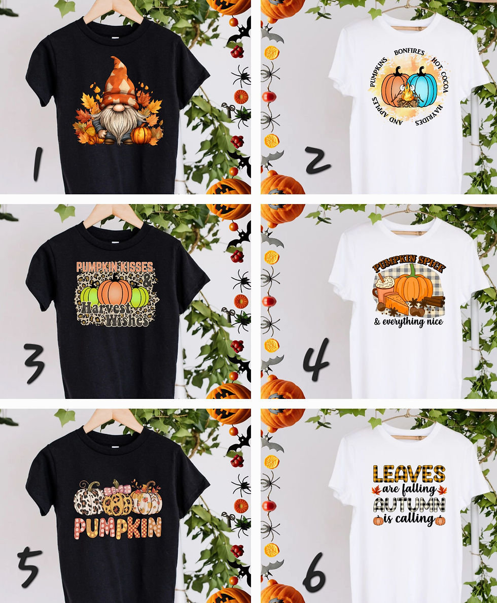Adult Fall T-shirt's (S,M,L,XL)
