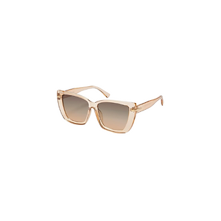 Clear Brown 70's Retro Big Trendy Oversized Cat Eye Sunglasses