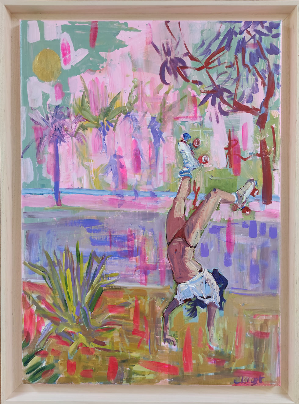 Rollers and Palm trees - framed