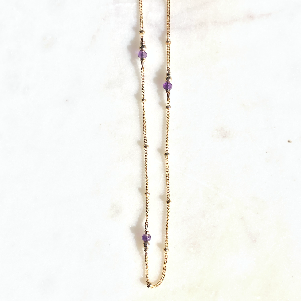 Thumbnail: Amethyst Dolcetti 14K Gold-Filled Necklace