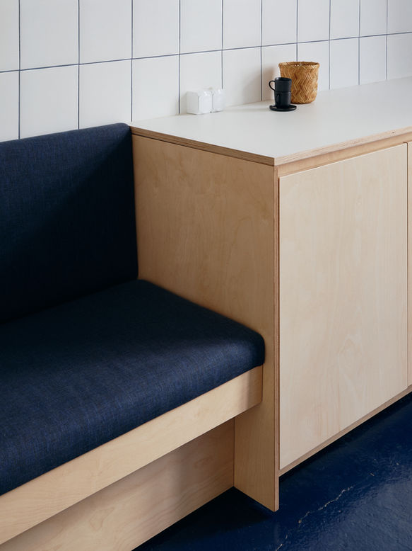 Veldze adaptive reuse interior architecture kitchen seating