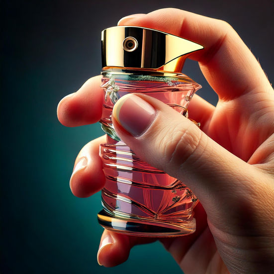 Firefly perfume bottle with integrated sprayer 8598