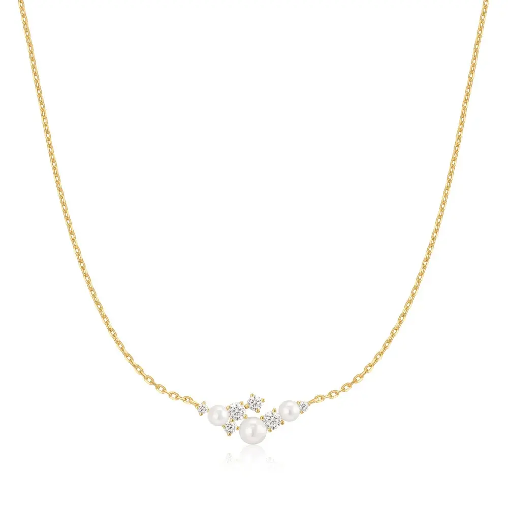 Pearl Cluster Necklace